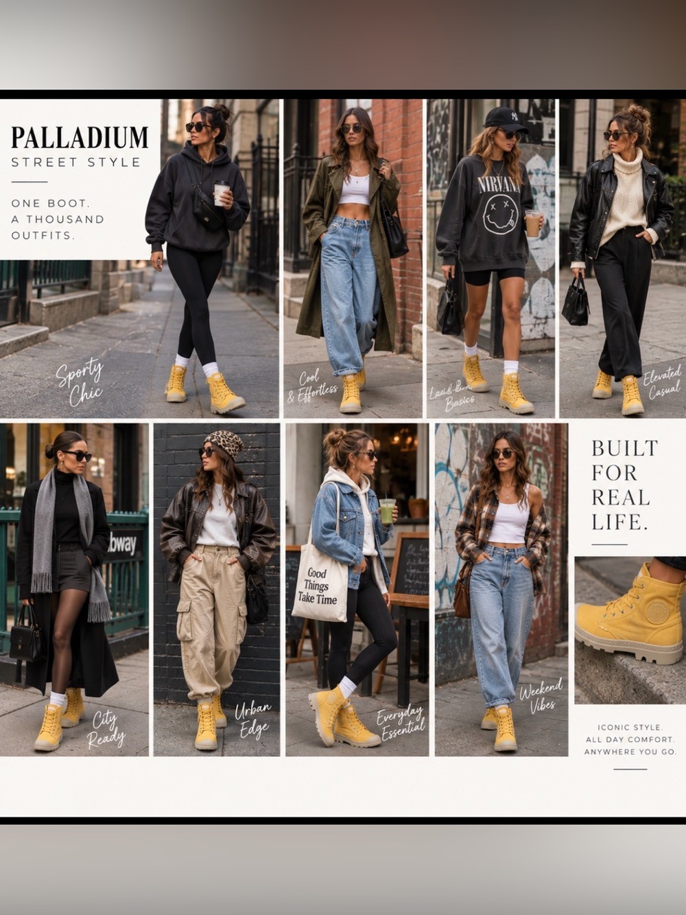 Palladium Yellow Combat Boots